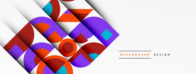 Poster - Modern geometrical abstract background - circles. Business or technology presentation design
