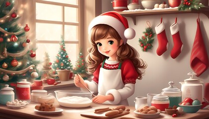 Baking Time for a Lovely Girl on Christmas Eve