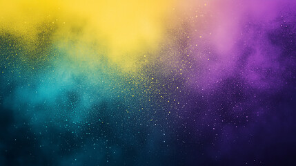 Wall Mural - glowing yellow, purple, green light patten black background grainy gradient noise texture poster ban