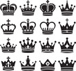 © Shahinur - A Set Of Crown Silhouette Vector Illustration Icon