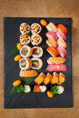 Wall Mural - sushi set on the table