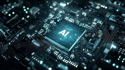 Poster - Sleek Microchip Technology with AI Integration