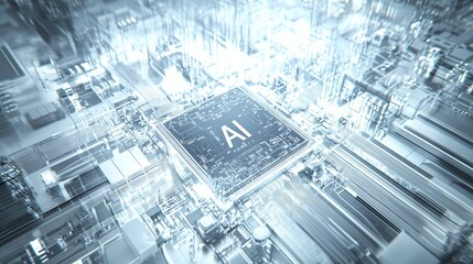 Poster - High Resolution Image of Complex Microchip Design