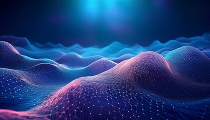 Aufkleber - Beautiful futuristic abstract wave technology background with blue light digital effect corporate concept. Technology Wave abstract background, blue abstract background