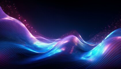 Aufkleber - Beautiful futuristic abstract wave technology background with blue light digital effect corporate concept. Technology Wave abstract background, blue abstract background