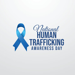 Wall Mural - vector graphic of National Human Trafficking Awareness Day ideal for National Human Trafficking Awareness Day celebration.