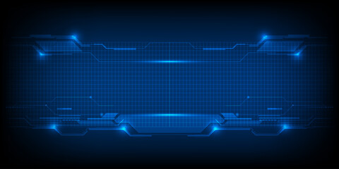 Wall Mural - Abstract technology background. Futuristic digital space technology concept.