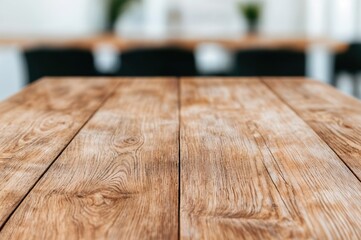 Canvas Print - Empty wooden table providing space for products or designs