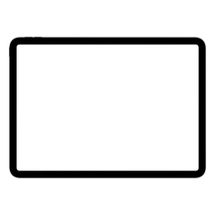Wall Mural - mockup template for black tablet pc. front view, png and without background