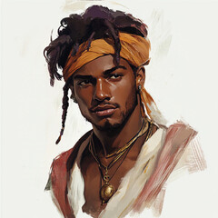 young adult male african 1600s