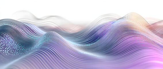 Poster - Abstract digital background. Network connection structure. Big data. Futuristic abstract wave. 3D rendering.