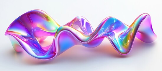 Canvas Print - Abstract 3D Holographic Waves