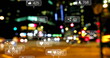 © vectorfusionart - Image of icons and data processing over out of focus city