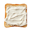 © Pixel Stock - Cream Cheese Spread on Toasted Bread Isolated on Transparent Background