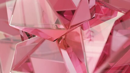 Aufkleber - modern background with polygonal crystals. a geometric gem surface in abstract 3d. diamond reflectio