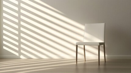 Poster - Minimalist Chair with Light and Shadow Effects