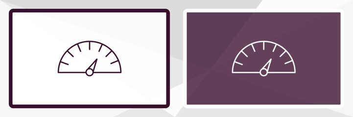 Poster - speedometer outline icon. linear vector from entertainment concept. thin line white and black speedo