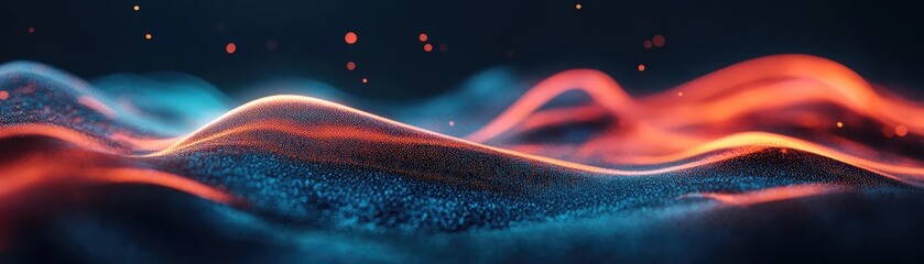 Poster - Abstract waves of vibrant colors flowing in harmony, creating a mesmerizing visual experience of depth and movement.