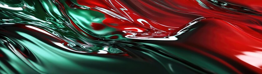 Aufkleber - Vibrant abstract texture with swirling green and red colors, perfect for backgrounds, designs, or artistic projects.