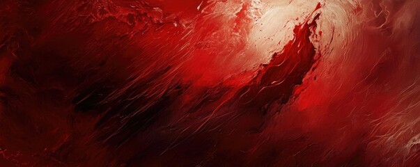 Poster - Vivid abstract art featuring dynamic red hues and fluid textures, evoking emotion and movement in a mesmerizing composition.