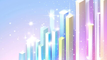 Poster - Rainbow color gradient curve abstract poster web page PPT background for digital technology