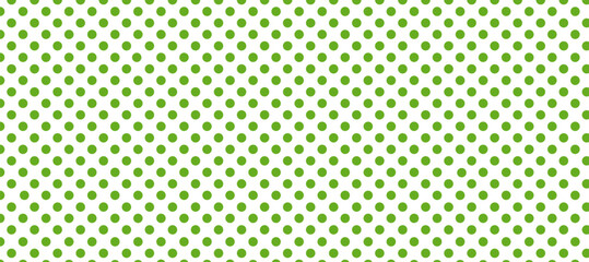 Wall Mural - White seamless pattern with green polka dot	