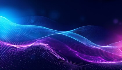 Fototapete - Futuristic point wave. Abstract background with a dynamic wave. Connecting background. Abstract wave Big data technology 3d rendering. Futuristic data stream vector background.