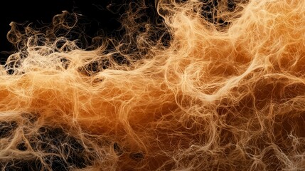Poster - Abstract Swirling Orange Smoke on Black Background