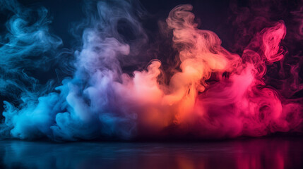 Wall Mural - mystical mist. swirling smoke in dark and light symphony. fluid fantasia. abstract dance of fog and 
