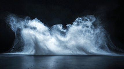 Wall Mural - mystical mist. swirling smoke in dark and light symphony. fluid fantasia. abstract dance of fog and 