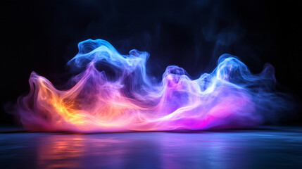 Wall Mural - mystical mist. swirling smoke in dark and light symphony. fluid fantasia. abstract dance of fog and 