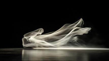 Wall Mural - mystical mist. swirling smoke in dark and light symphony. fluid fantasia. abstract dance of fog and 