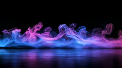 Wall Mural - mystical mist. swirling smoke in dark and light symphony. fluid fantasia. abstract dance of fog and 