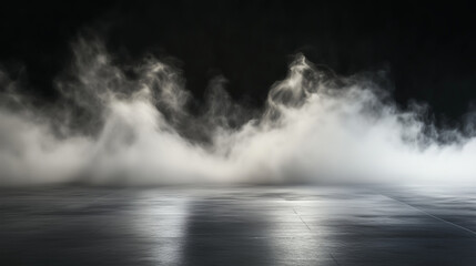 Wall Mural - mystical mist. swirling smoke in dark and light symphony. fluid fantasia. abstract dance of fog and 