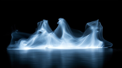 Wall Mural - mystical mist. swirling smoke in dark and light symphony. fluid fantasia. abstract dance of fog and 