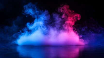 Wall Mural - mystical mist. swirling smoke in dark and light symphony. fluid fantasia. abstract dance of fog and 