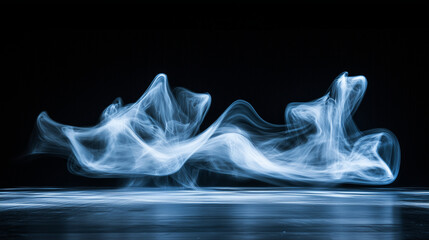 Wall Mural - mystical mist. swirling smoke in dark and light symphony. fluid fantasia. abstract dance of fog and 