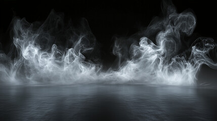 Wall Mural - mystical mist. swirling smoke in dark and light symphony. fluid fantasia. abstract dance of fog and 