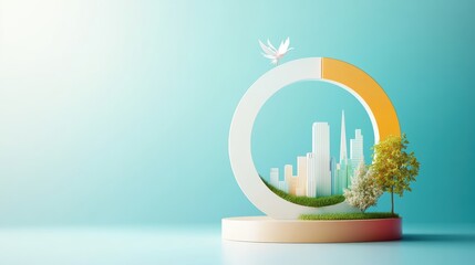 Poster - A circular business model showcasing the core activities, customer segments, and resources of a non profit organization.