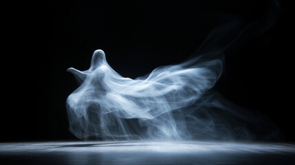 Wall Mural - mystical mist. swirling smoke in dark and light symphony. fluid fantasia. abstract dance of fog and 
