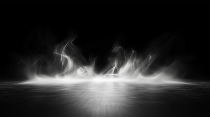 Wall Mural - mystical mist. swirling smoke in dark and light symphony. fluid fantasia. abstract dance of fog and 