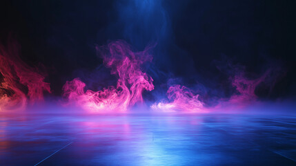 Wall Mural - mystical mist. swirling smoke in dark and light symphony. fluid fantasia. abstract dance of fog and 