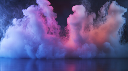 Wall Mural - mystical mist. swirling smoke in dark and light symphony. fluid fantasia. abstract dance of fog and 