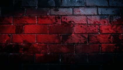 Grunge Halloween background with blood splash space on wall. Hand bloodstains. dark colours space dire bloodstain design. Abstract red paint spill empty background. Blood splash background