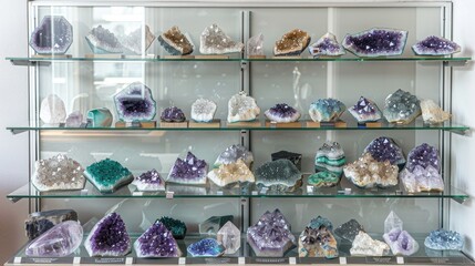 Canvas Print - Colorful Display of Natural Crystals and Minerals