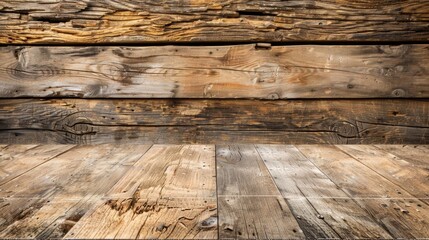 Wall Mural - Rustic Wooden Planks Background for Interior Design