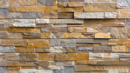 Poster - Modern Stone Wall Texture with Warm Tones