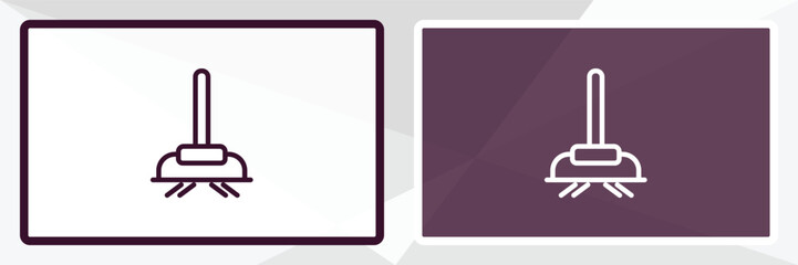 Aufkleber - vacuum cleanin outline icon. linear vector from cleaning concept. thin line white and black vacuum c