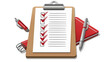 © NansiPhoto - Clipboard with checklist and pen on white background