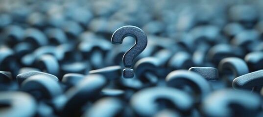 Poster - Question mark. Creative solution and critical thinking. Generative AI technology.	
